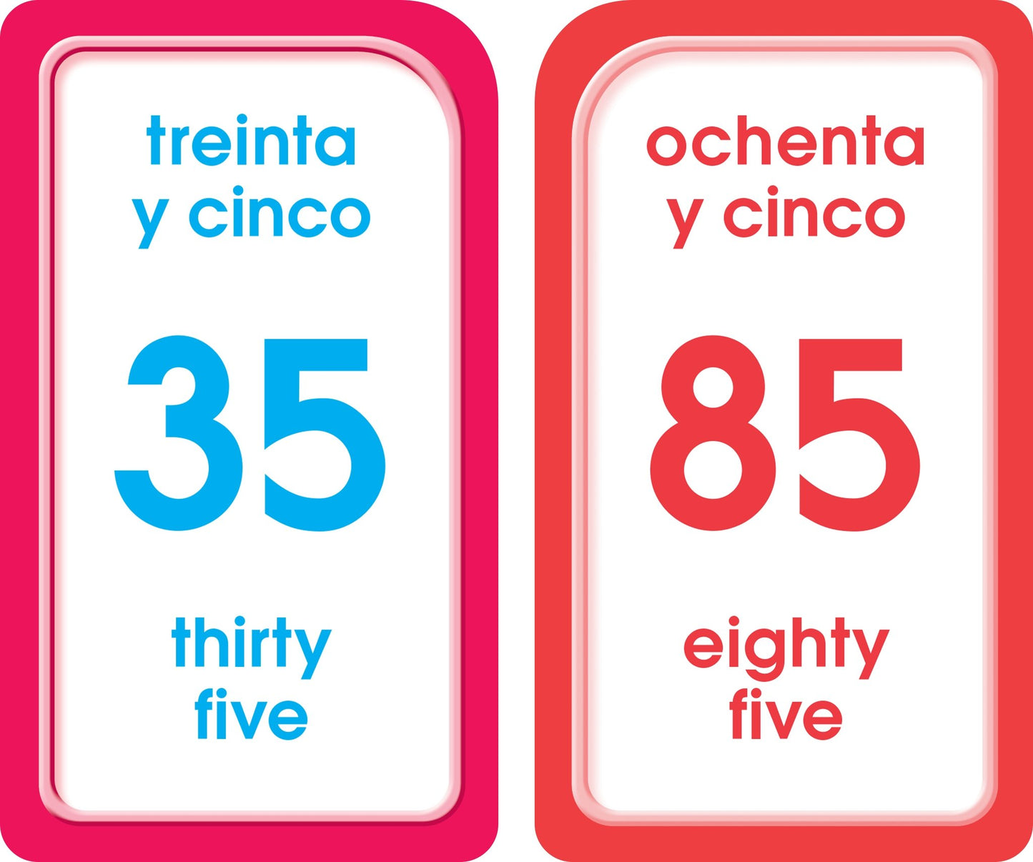 School Zone Spanish Numbers 1-100 Flash Cards: 56 Cards, Preschool, Kindergarten, Numeros 1-100 Tarjetas Ilustrativas, Bilingual, ESL, Language Immersion, Ages 4+ (Spanish/English Edition)