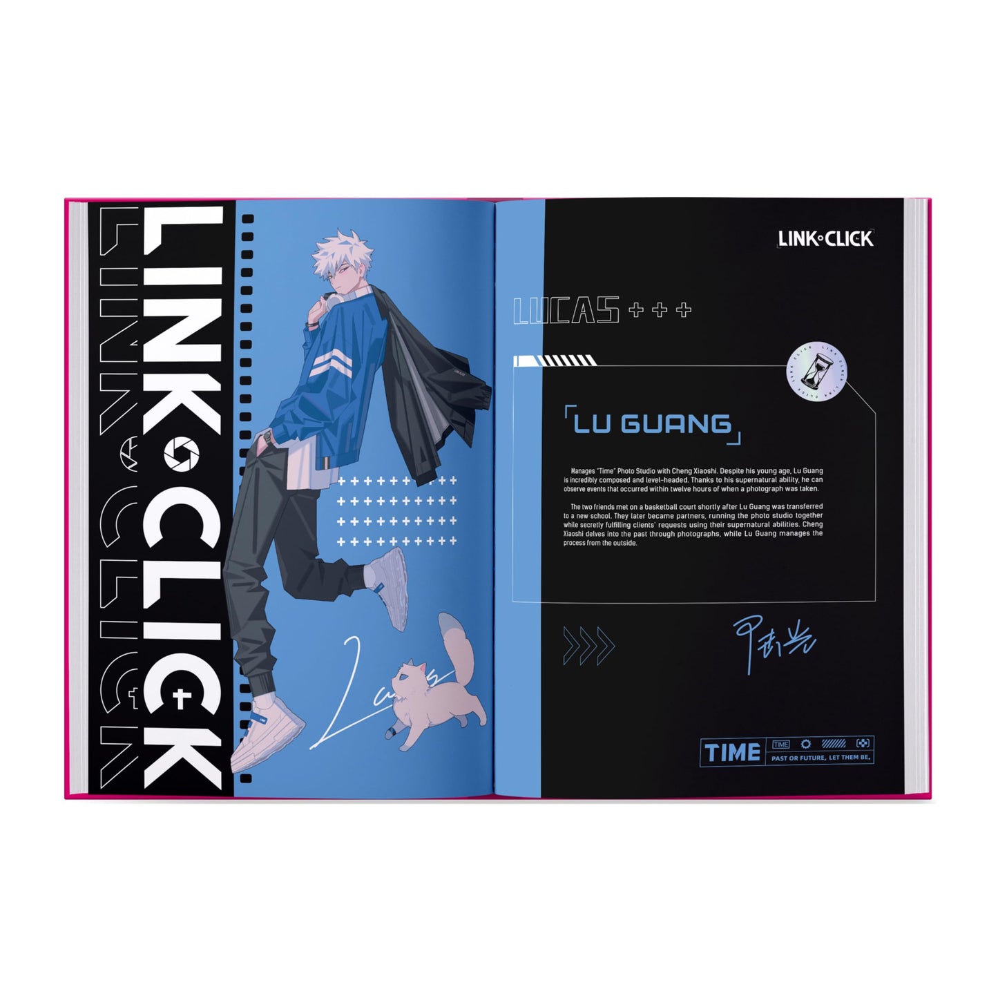 The Art of Link Click: Moments Collector's Edition with Acrylic Standee, 1 Lenticular Postcard, 1 Sticker Pack, 3 Postcards, 1 Mini-Poster, and 1 Filmstrip Bookmark