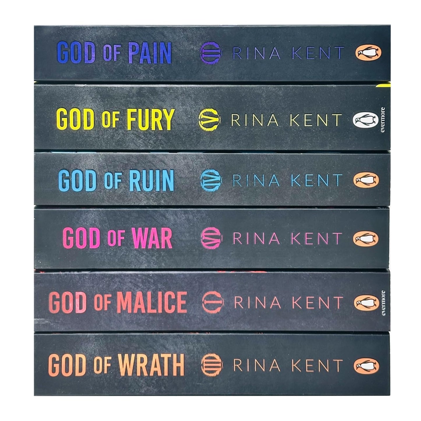 Legacy of Gods Series Collection 6 Books Set By Rina Kent (God of Pain, God of Fury, God of Ruin, God of War, God of Malice & God of Wrath)