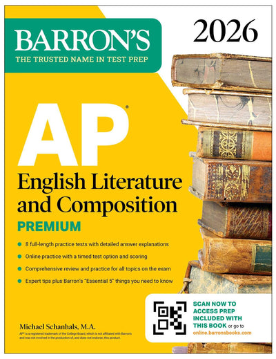 AP English Literature and Composition Premium, 2026: Prep Book with 8 Practice Tests + Online Practice (Barron's AP Prep)