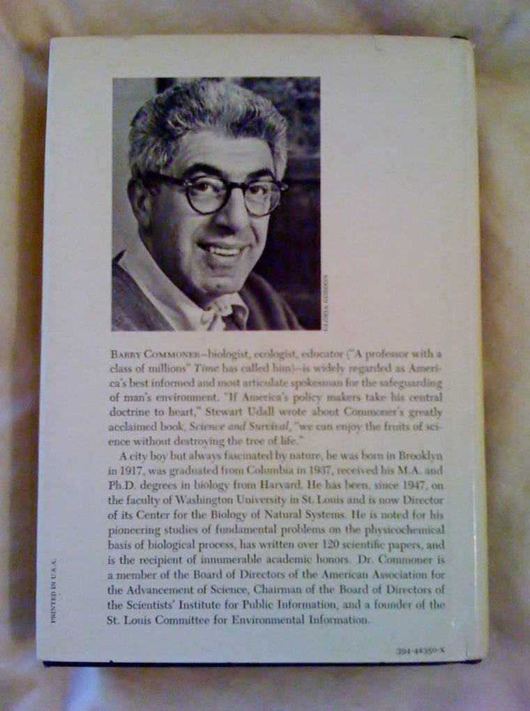 The Closing Circle: Nature, Man, and Technology — back cover