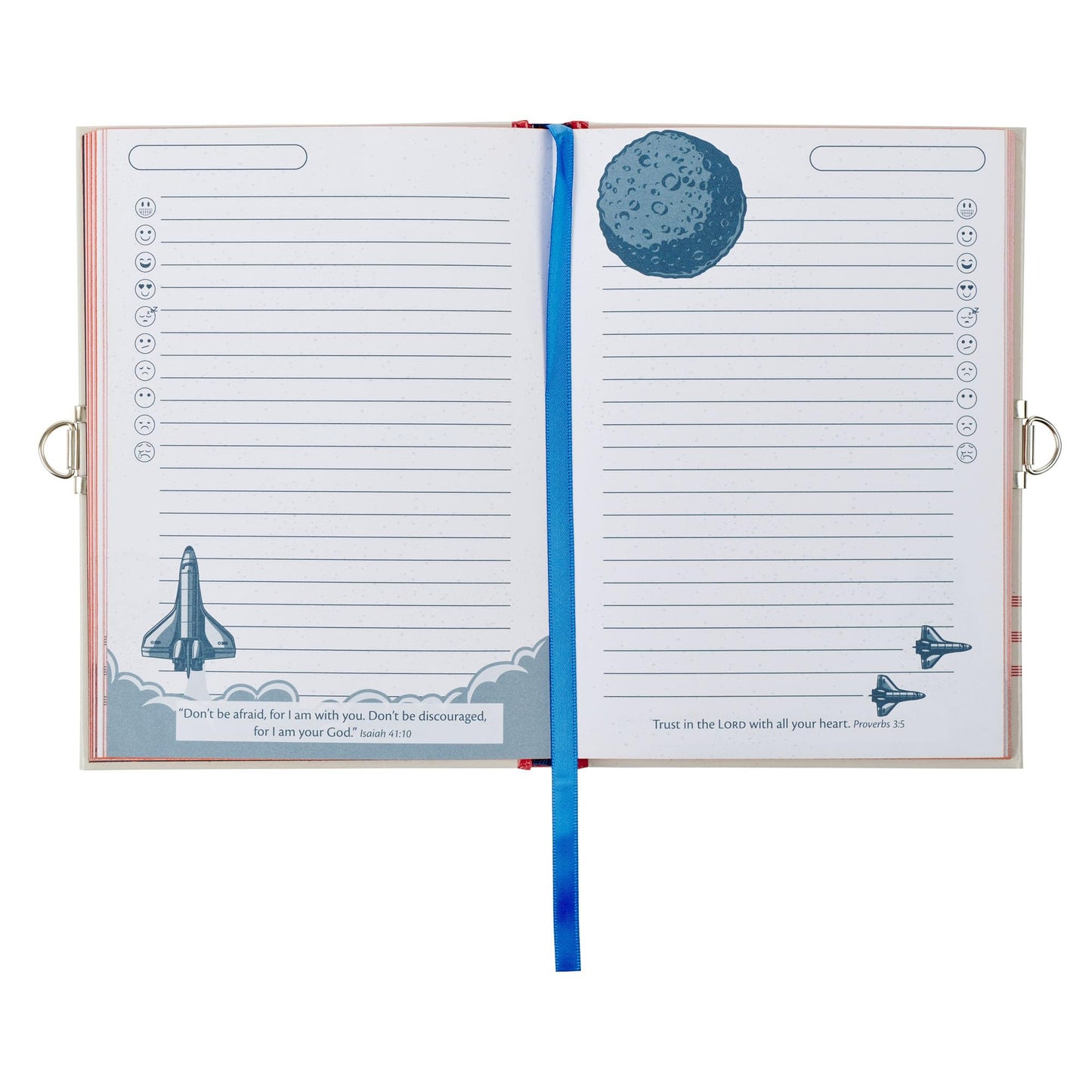 Secret Diary with Lock/Keys, Boys Interactive Christian Journal with Writing Prompts Teen, Tween Strong and Courageous Josh. 1:9 Bible Verse