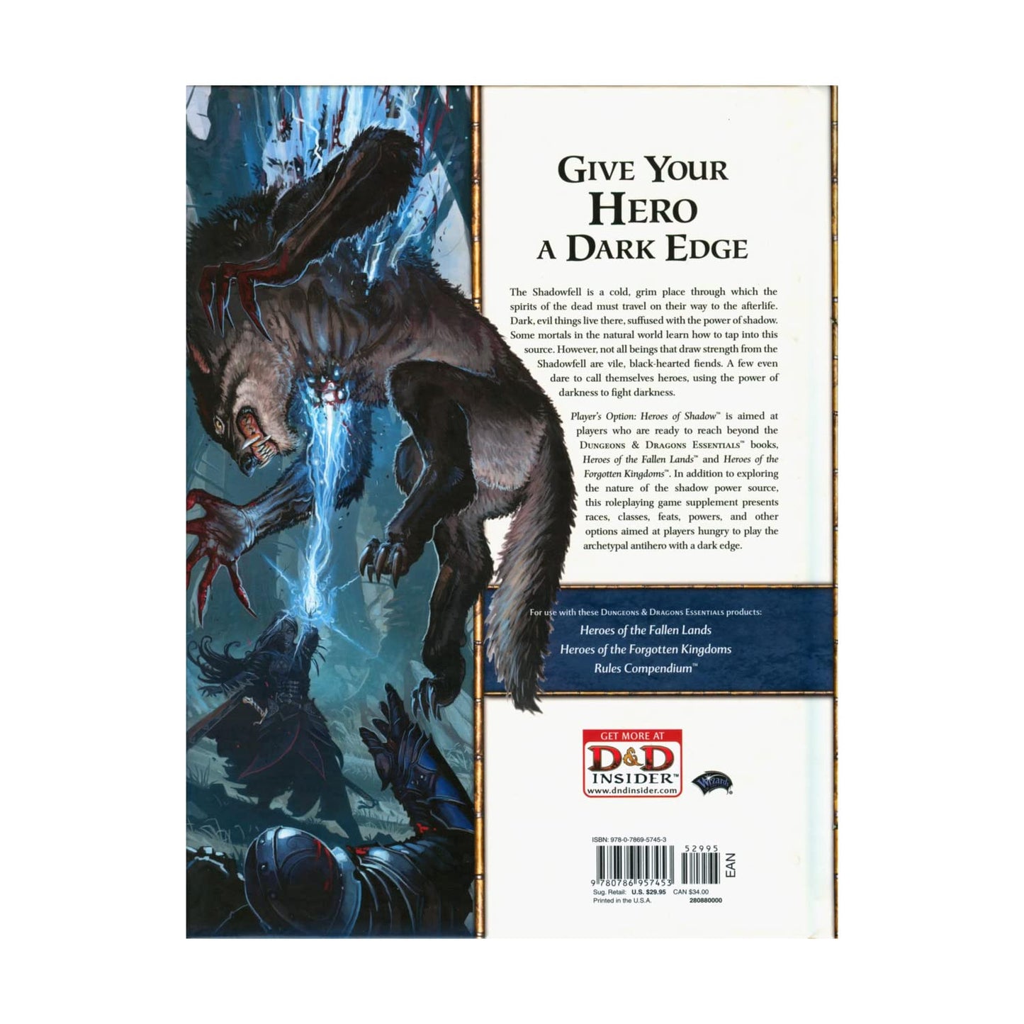 Player's Option: Heroes of Shadow: A 4th Edition D&D Supplement