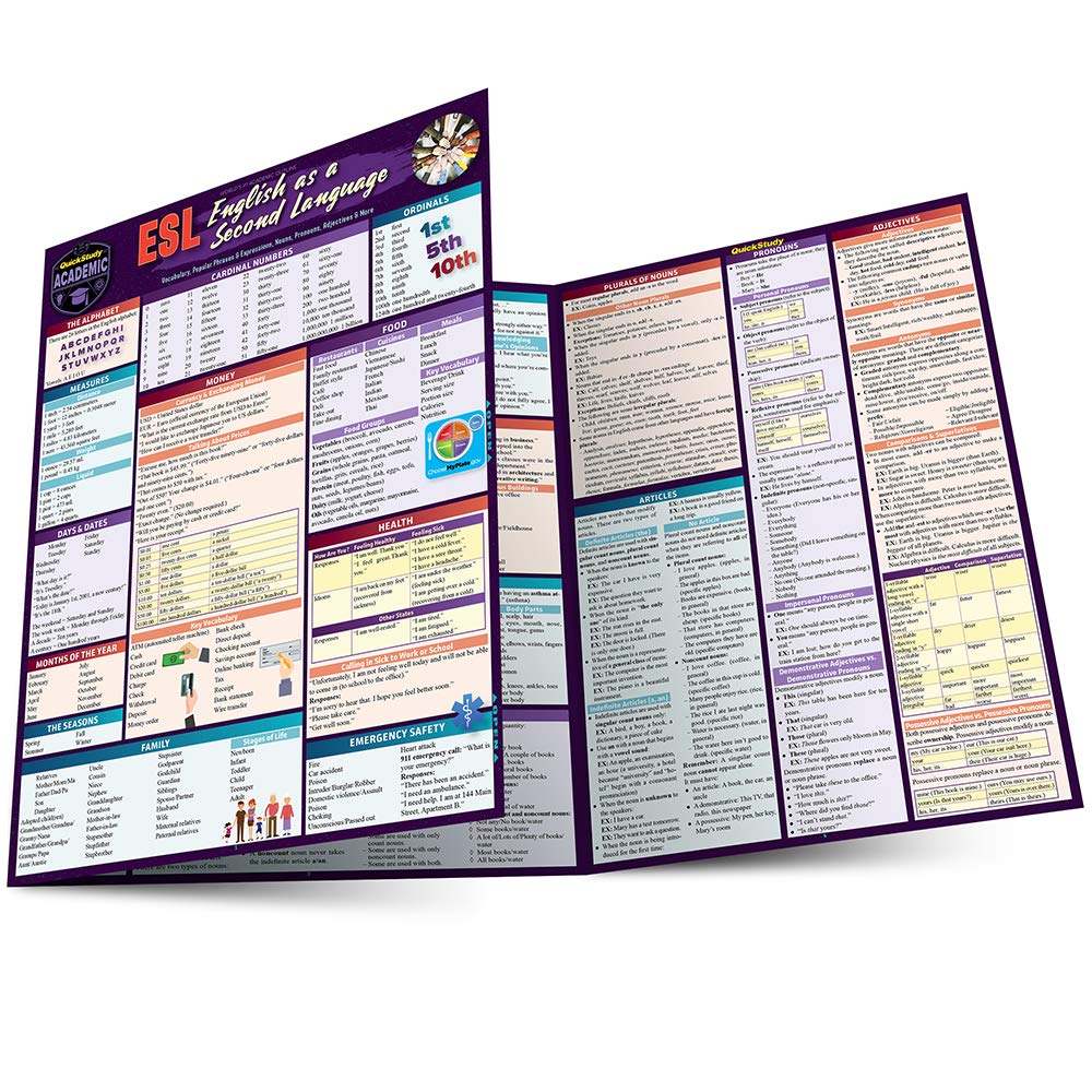 ESL - English as a Second Language: a QuickStudy Laminated Reference Guide (QuickStudy Academic)