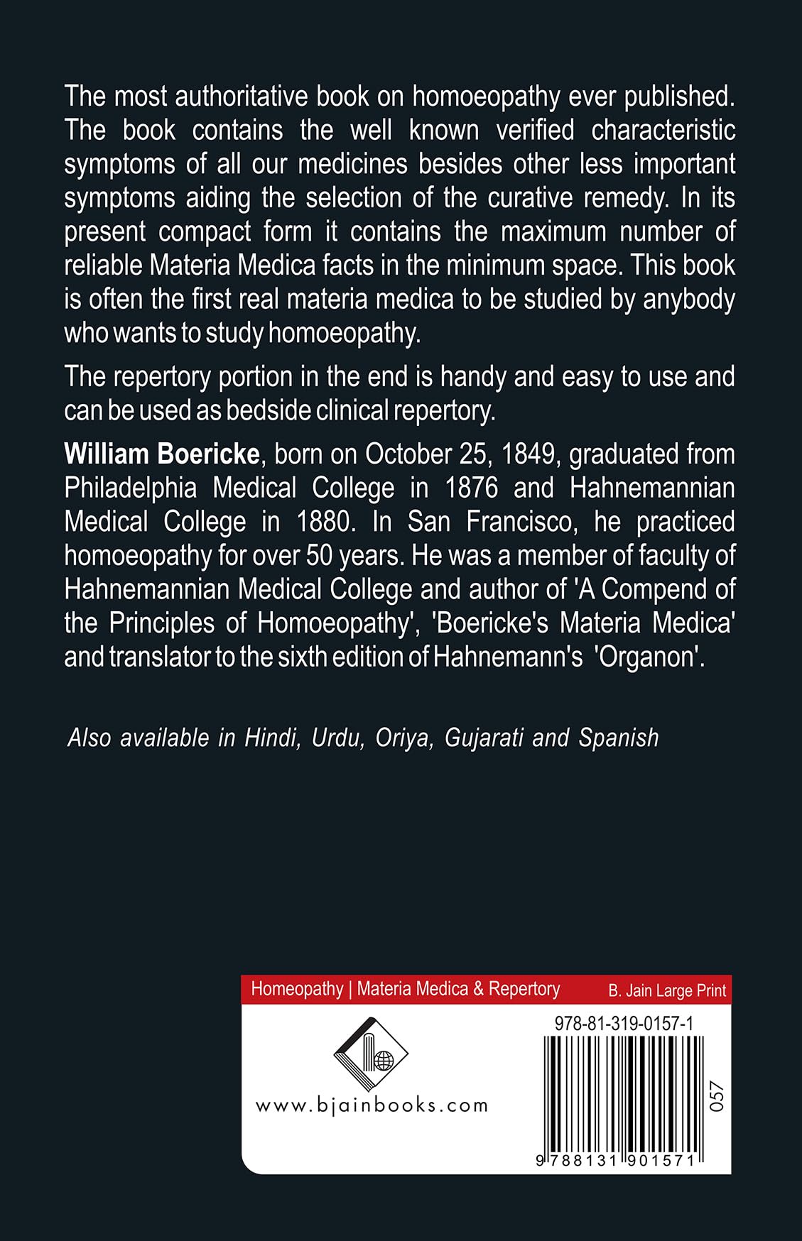 Pocket Manual of Homoeopathic Materia Medica & Repertory: Comprising of the Characteristic and Guiding Symptoms of All Remedies Clinical and Pathogenetic Including Indean Drug