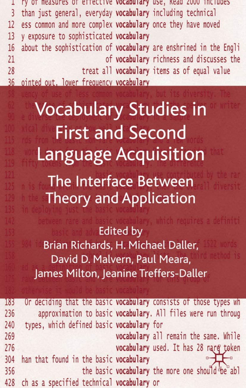 Vocabulary Studies in First and Second Language Acquisition: The Interface Between Theory and Application