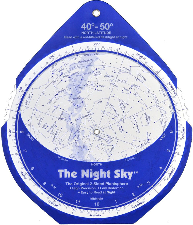 The Night Sky 40-50 (Large) Star Finder — back cover