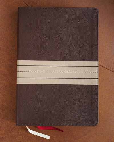 NIV, Thinline Bible, Giant Print, Leathersoft, Brown/Tan, Re