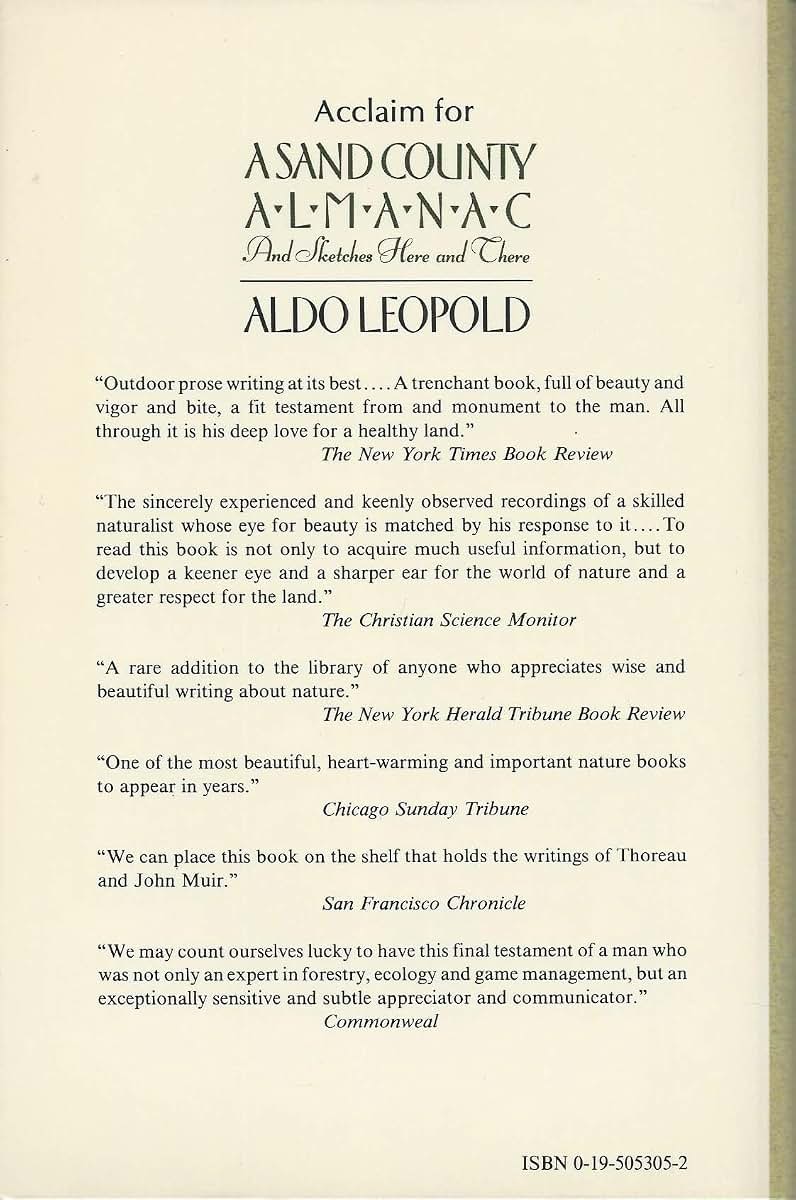 A Sand County Almanac: And Sketches Here and There, Special