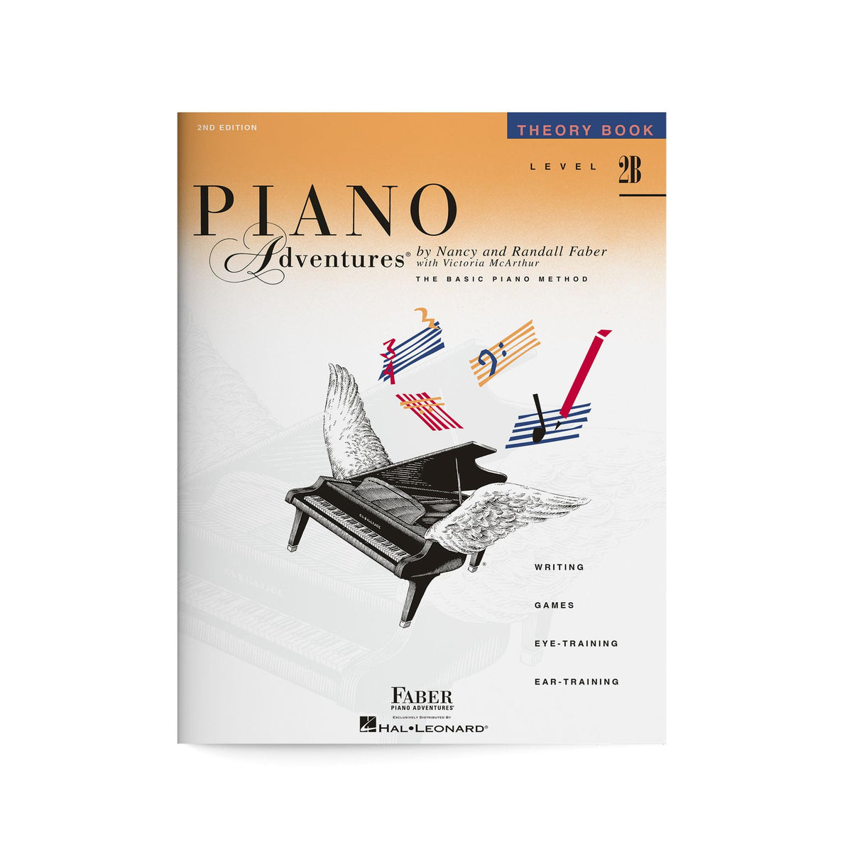 Piano Adventures: Theory Book - Level 2B, 2nd Edition Beginner Sheet Music Theory Workbook Learn Chords Rhythm and Scales in C G F Faber Piano Method Book with Ear Training and Sight Reading