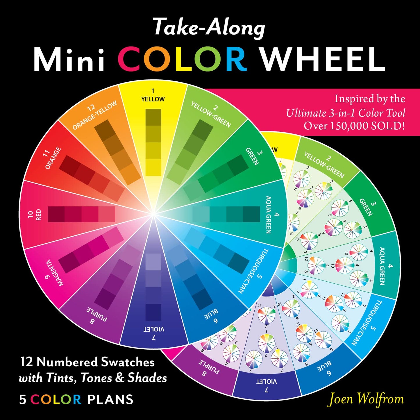 Take-Along Mini Color Wheel: 12 Numbered Swatches with Tints & Shades, 5 Color Plans (Reference Tool)