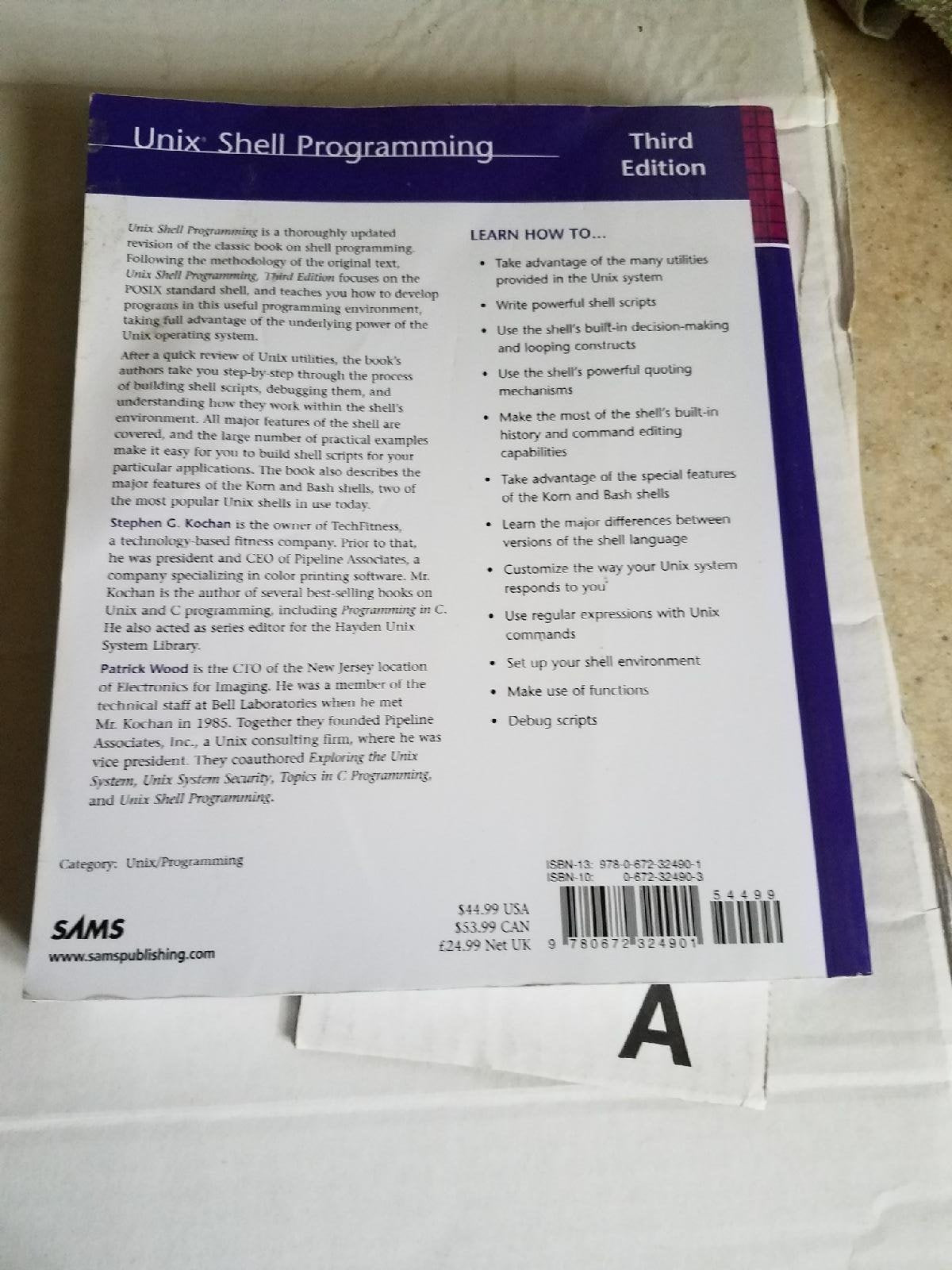 Unix Shell Programming (3rd Edition)