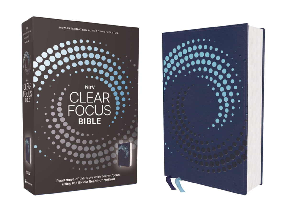 NIrV, Clear Focus Bible, Leathersoft, Navy: Read more of the Bible with better focus using the Bionic Reading Method