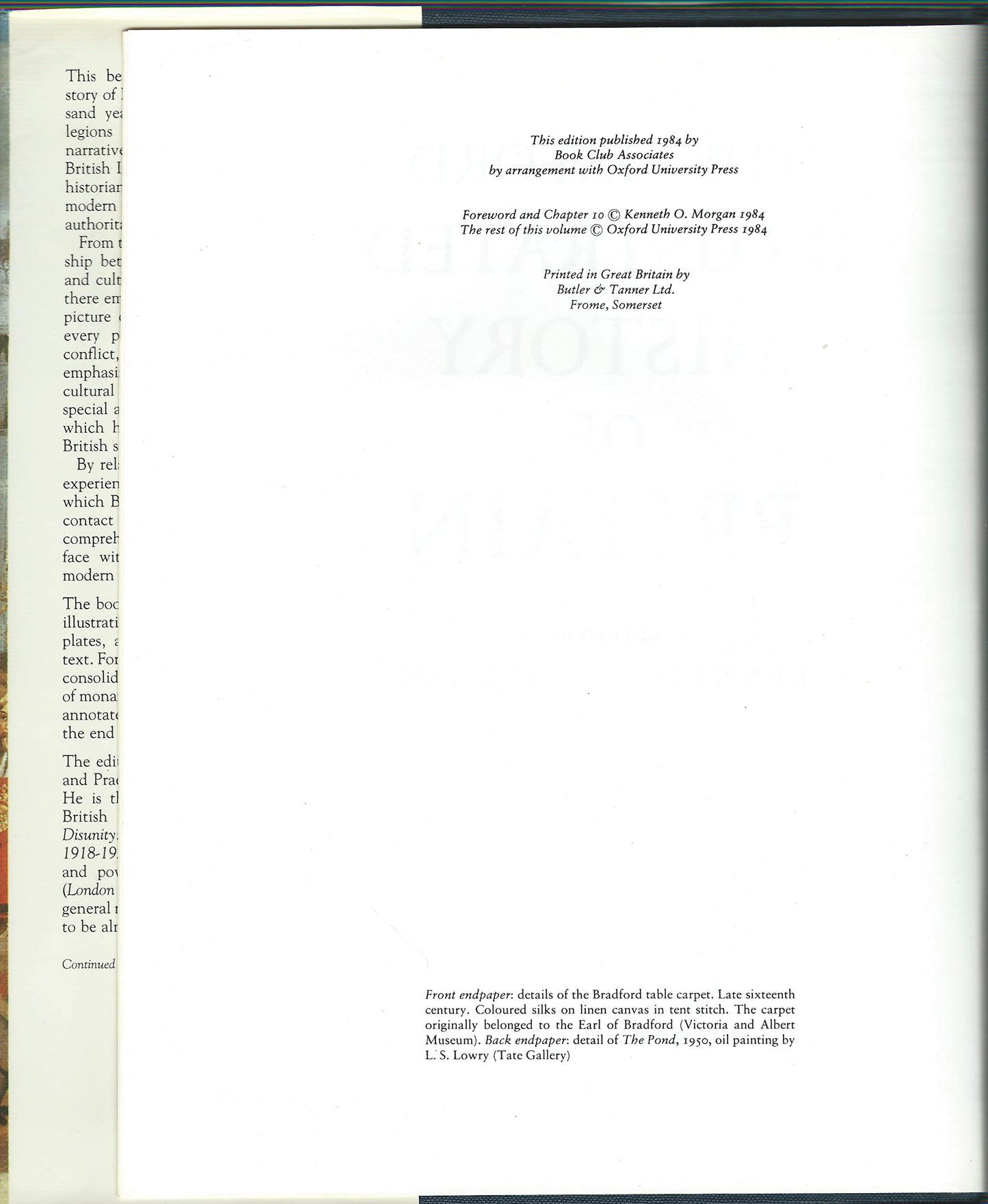 The Oxford Illustrated History of Britain by Morgan, Kenneth