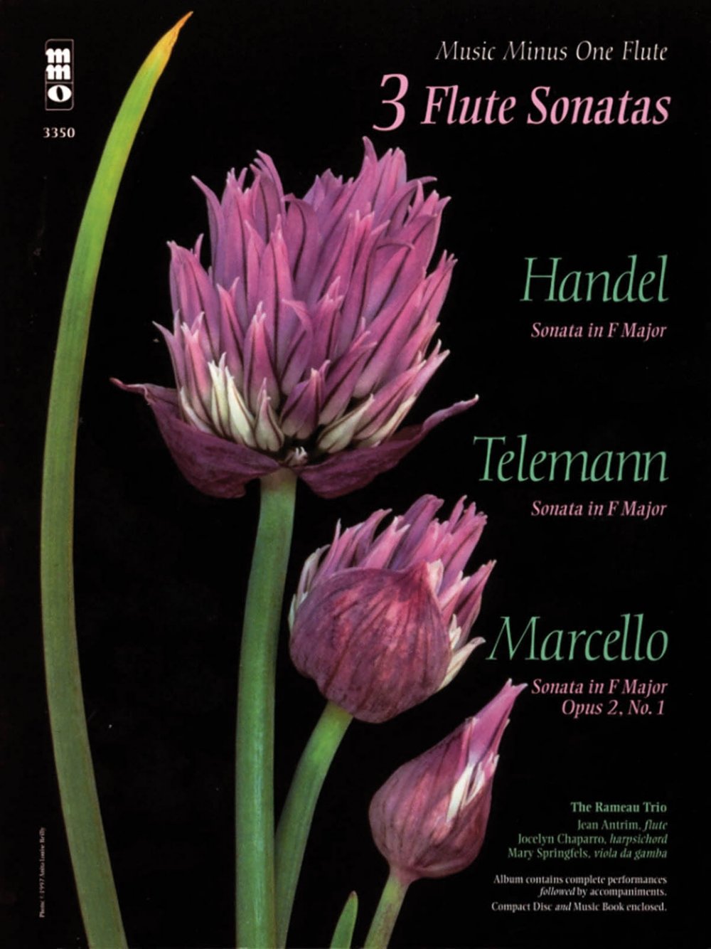 3 Flute Sonatas - Handel, Telemann, Marcello Music Minus One Flute Book/Online Audio