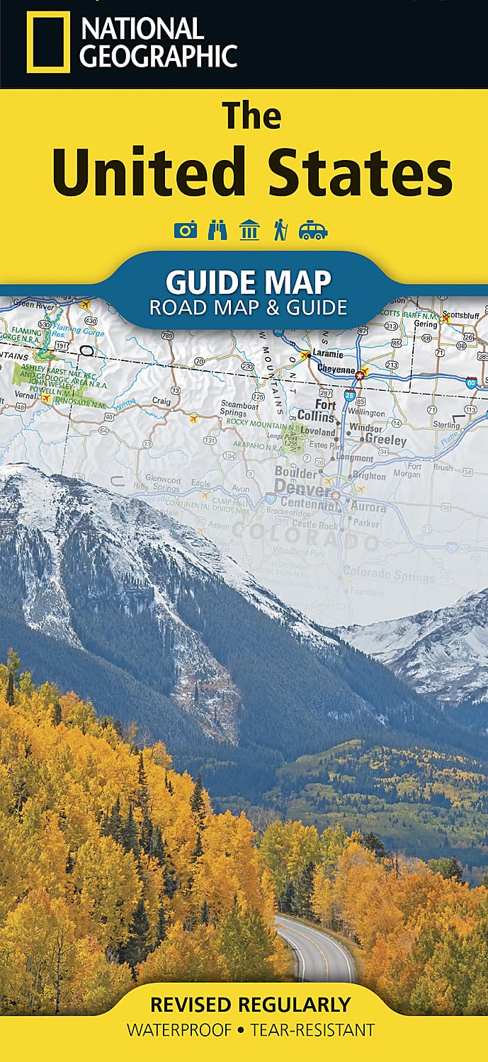 United States Map (National Geographic Guide Map)