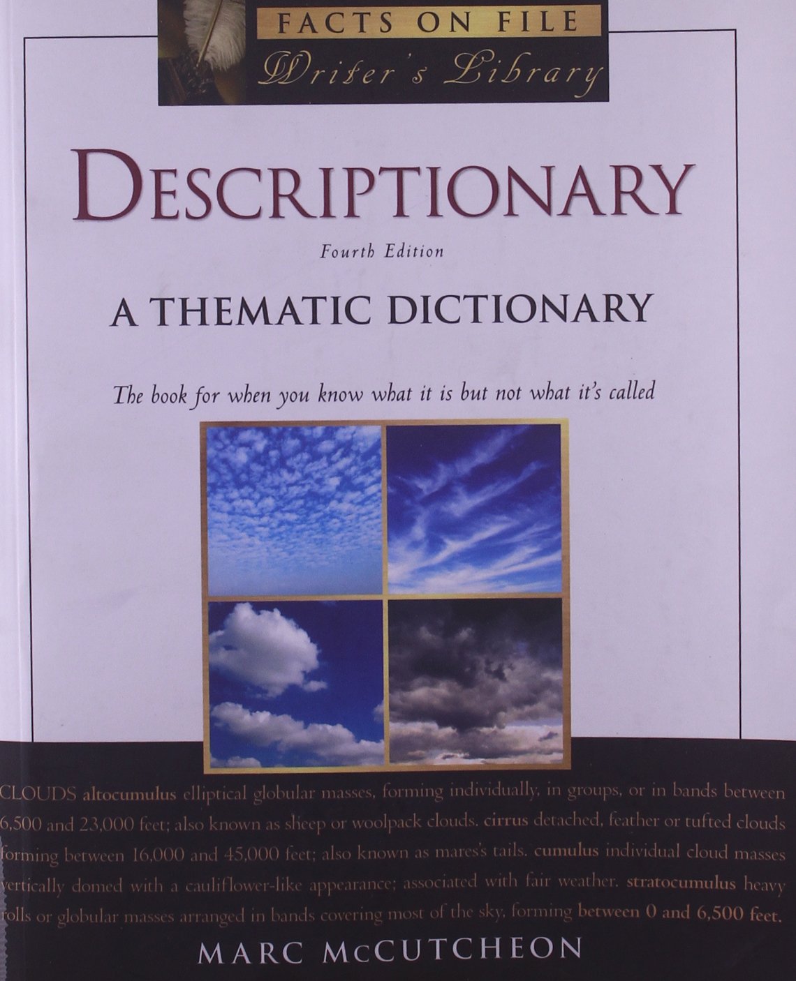 Descriptionary: A Thematic Dictionary, Fourth Edition (Writers Library)