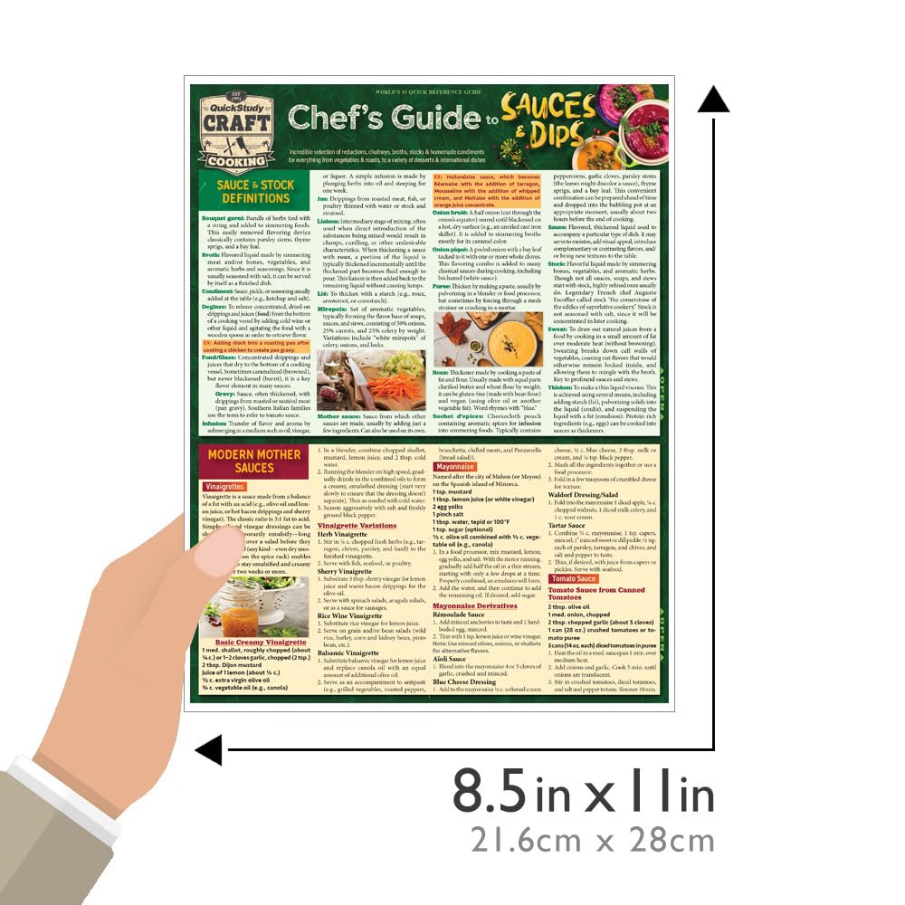 Chef's Guide to Sauces & Dips: a QuickStudy Laminated Reference (Quickstudy Reference Guide)