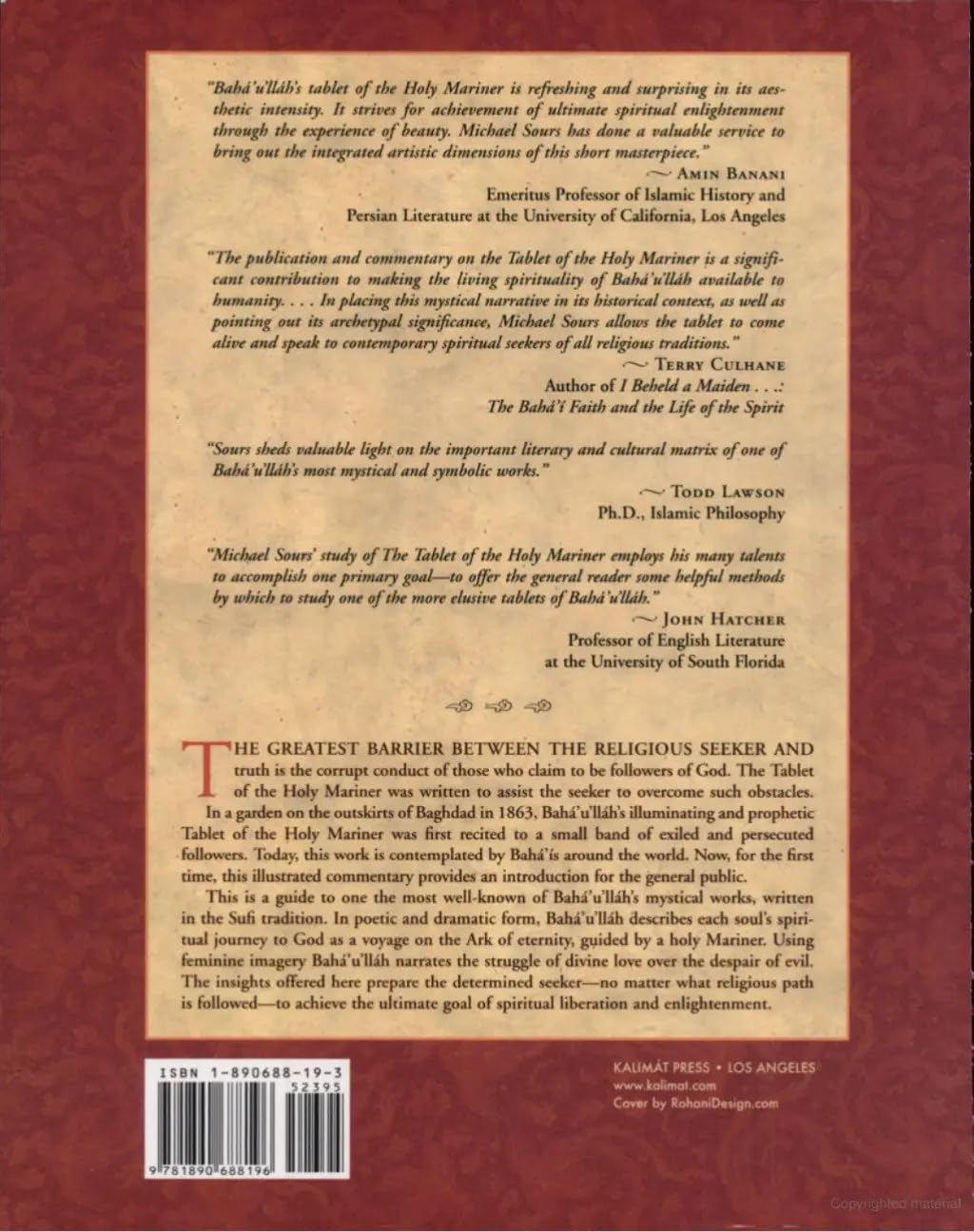 The Tablet of the Holy Mariner: An Illustrated Guide to Baha'U'Llah's Mystical Work in the Sufi Tradition