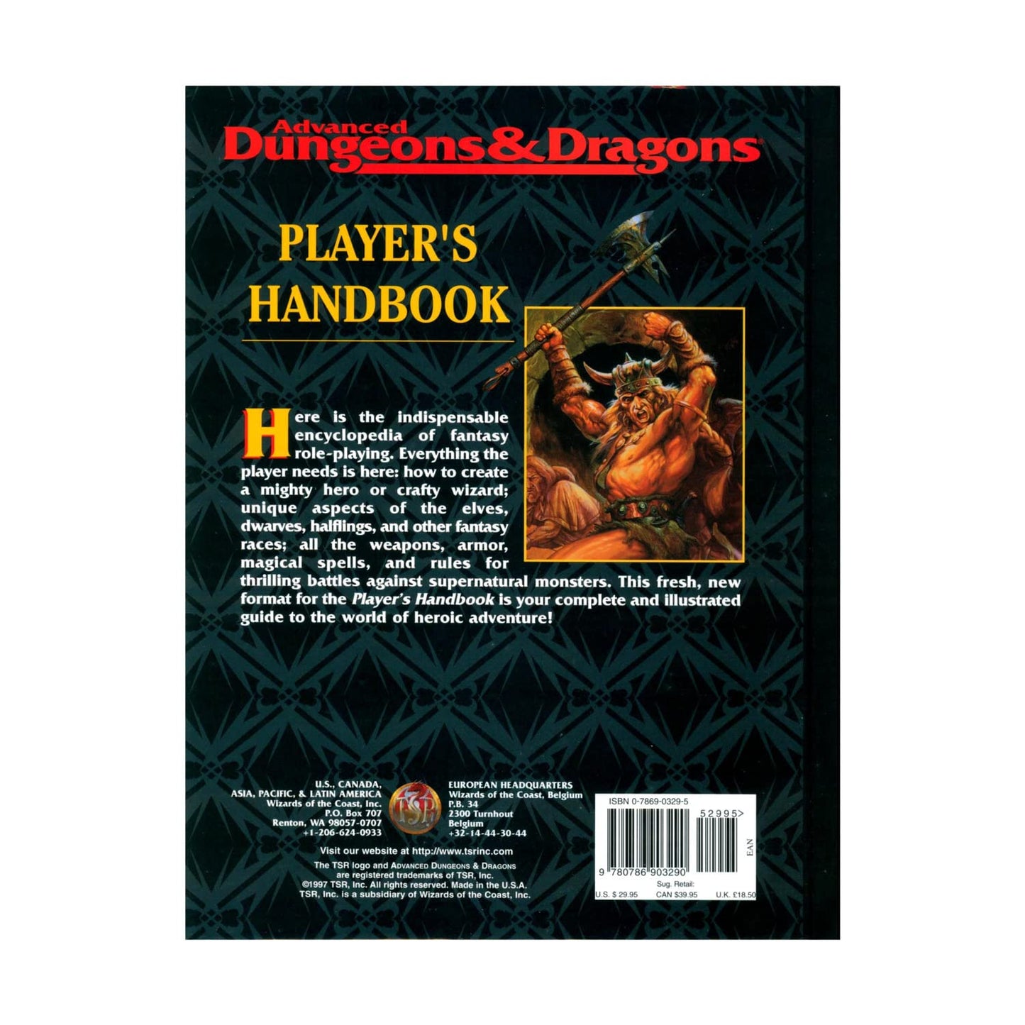 Player's Handbook Advanced Dungeons & Dragons (2nd Ed Fantasy Roleplaying)