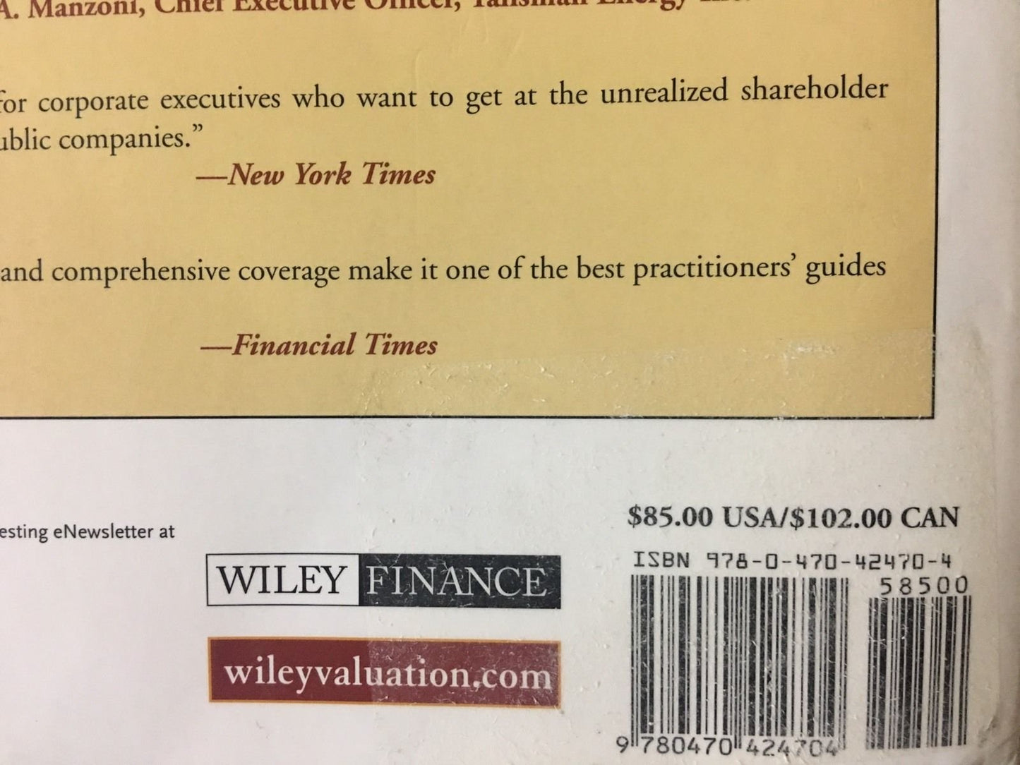 Valuation: Measuring and Managing the Value of Companies, Un