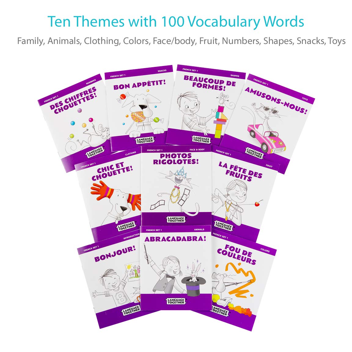 French for Kids Set 1: Beginning Books Pack - 10 First Readers