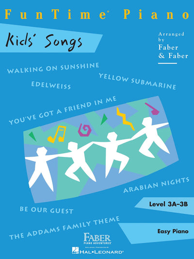 FunTime Piano: Kids' Songs Level 3A-3B Piano Sheet Music Book for Early Intermediate Students Children's Piano Songbook with Popular Favorites and Movie Themes Faber Piano Method Book