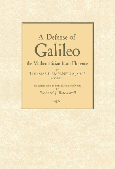 Defense of Galileo: The Mathematician from Florence