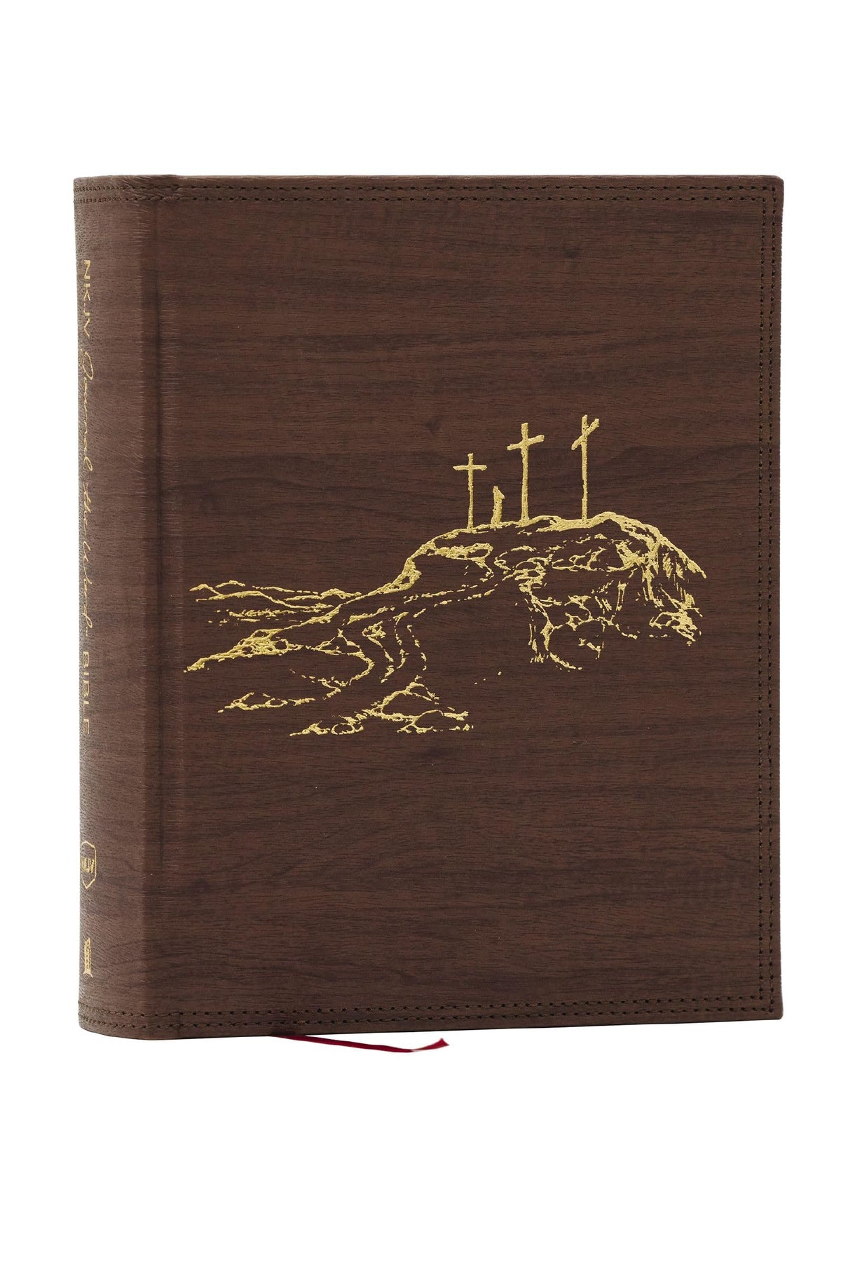 NKJV, Journal the Word Bible, Large Print: Reflect, Journal or Create Art Next to Your Favorite Verses (Brown Leathersoft over Board, Red Letter)