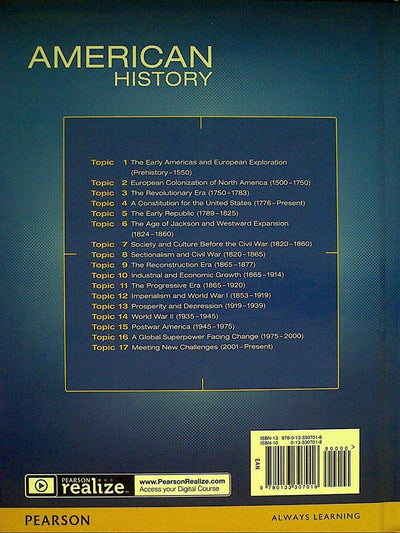 Middle Grades American History 2016 Student Edition Grade 8