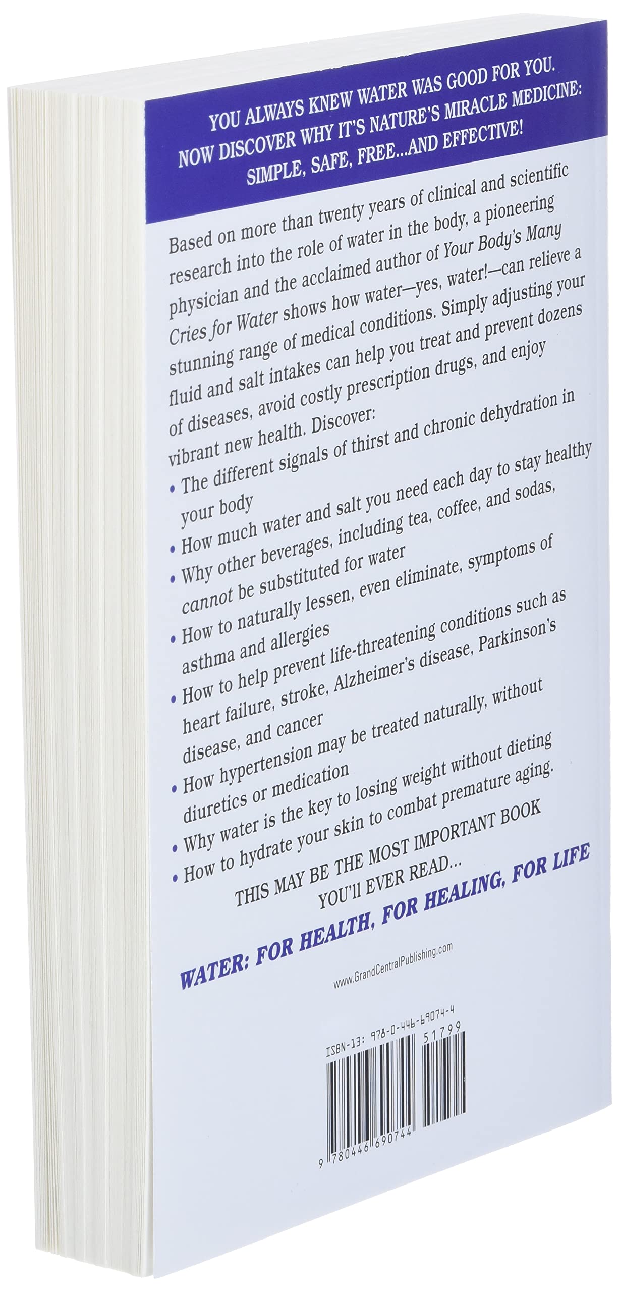 Water: For Health, for Healing, for Life (Paperback)