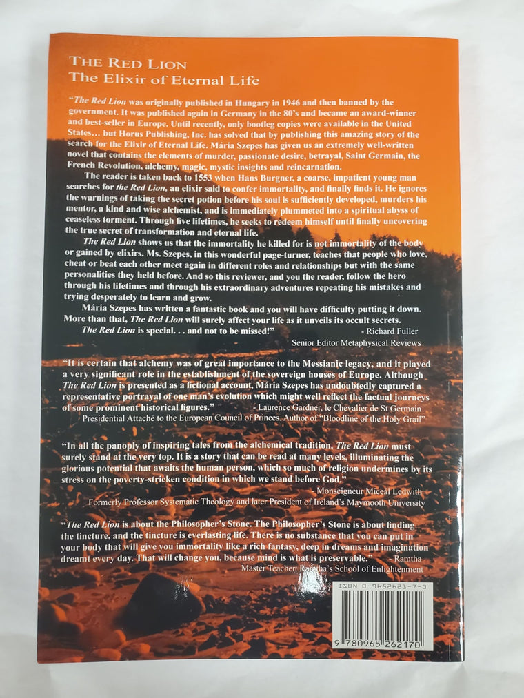 The Red Lion: The Elixir of Eternal Life — back cover