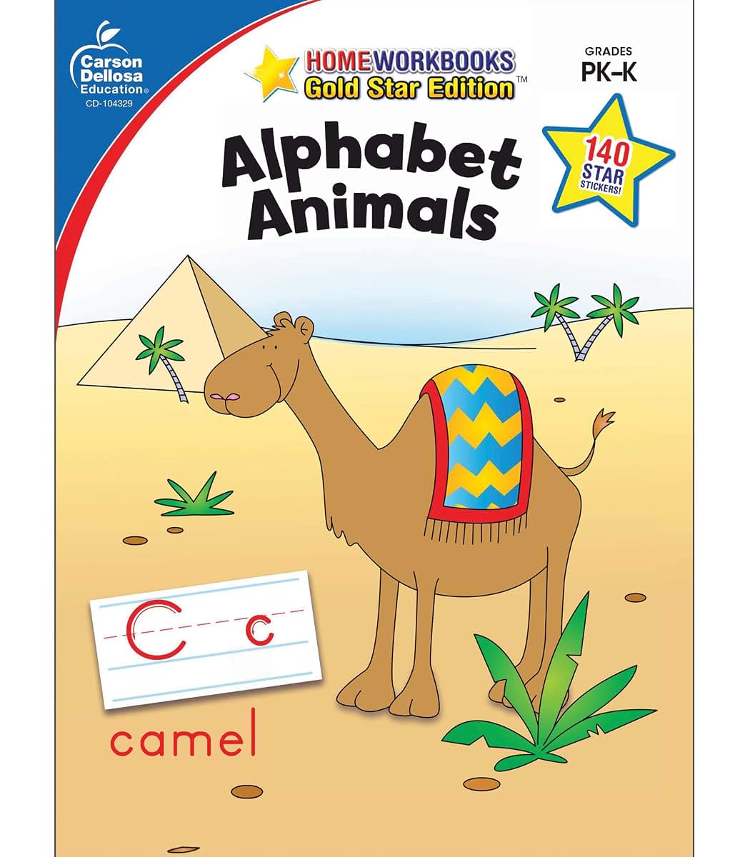 Alphabet Animals, Grades PK - K (Home Workbooks)