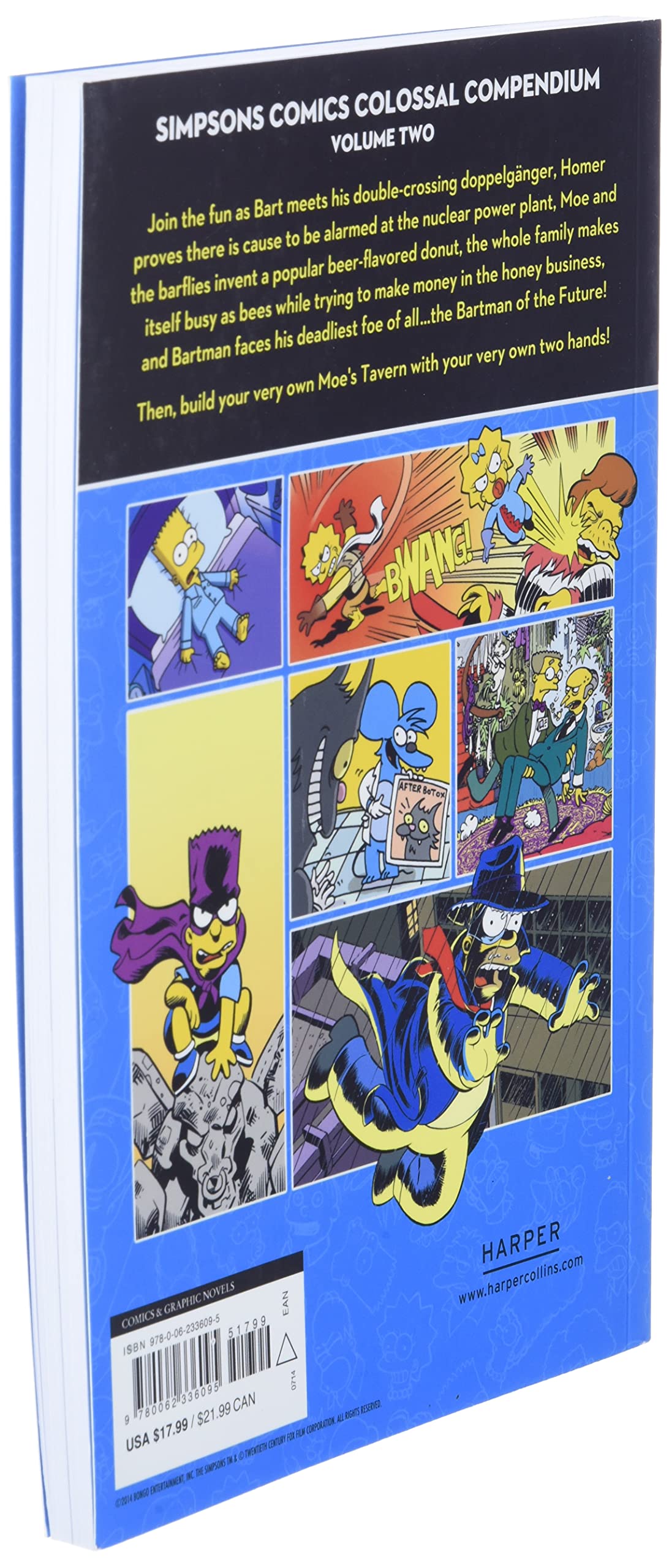 Simpsons Comics Colossal Compendium Volume 2: Classic Stories from Springfield with Collectible Moe's Tavern Paper Craft