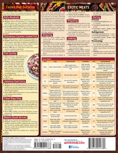 Chef's Guide to Meat, Poultry & Seafood: a QuickStudy Laminated Reference (QuickStudy Craft)