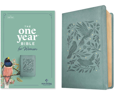 NLT The One Year Bible for Women (LeatherLike, Birdsong Teal)