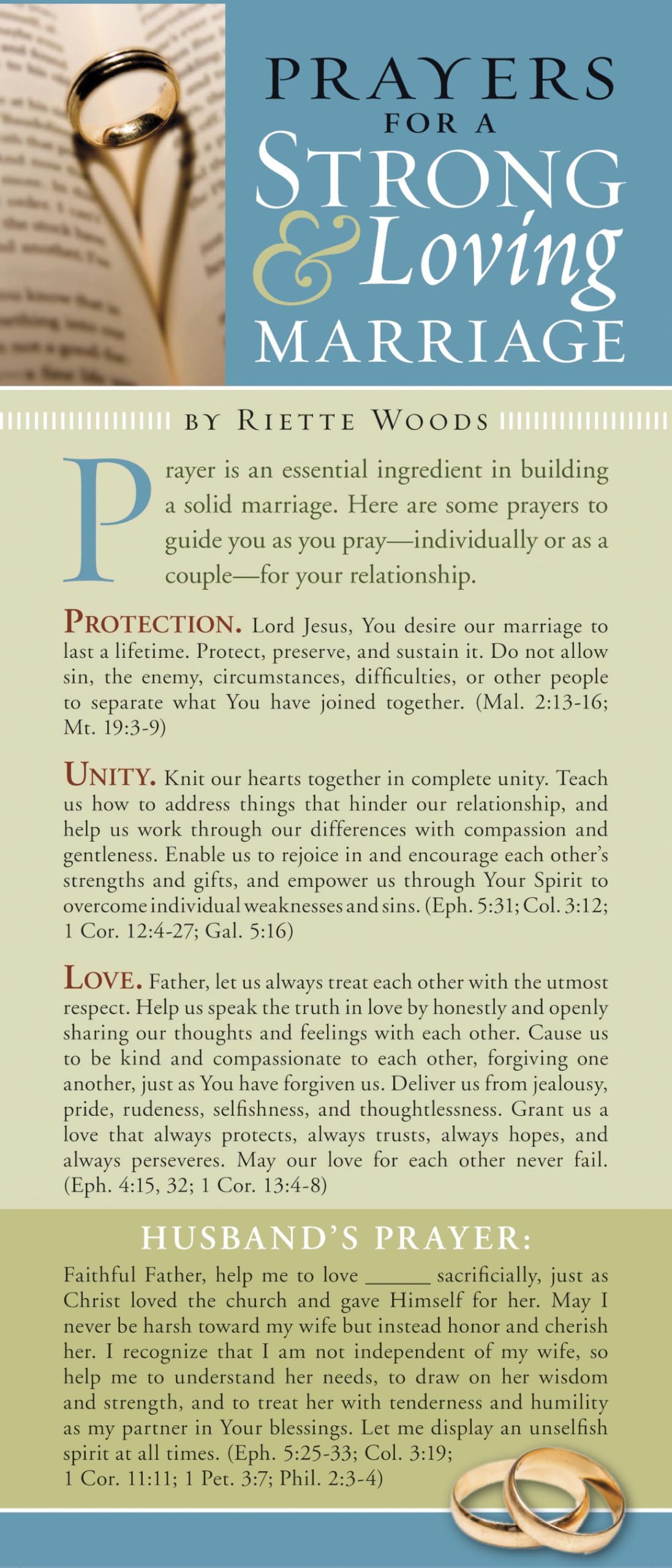 Prayers for a Strong and Loving Marriage 50-pack (Prayer Cards)