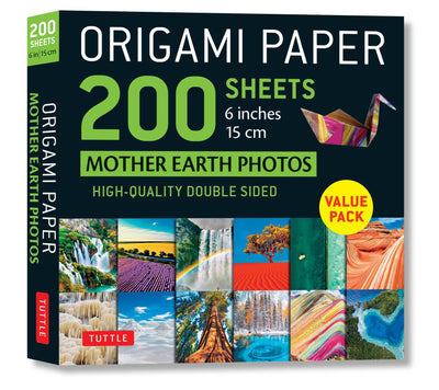 Origami Paper 200 sheets Mother Earth Photos 6" (15 cm): Tuttle Origami Paper: Double Sided Origami Sheets Printed with 12 Different Photographs (Instructions for 6 Projects Included)