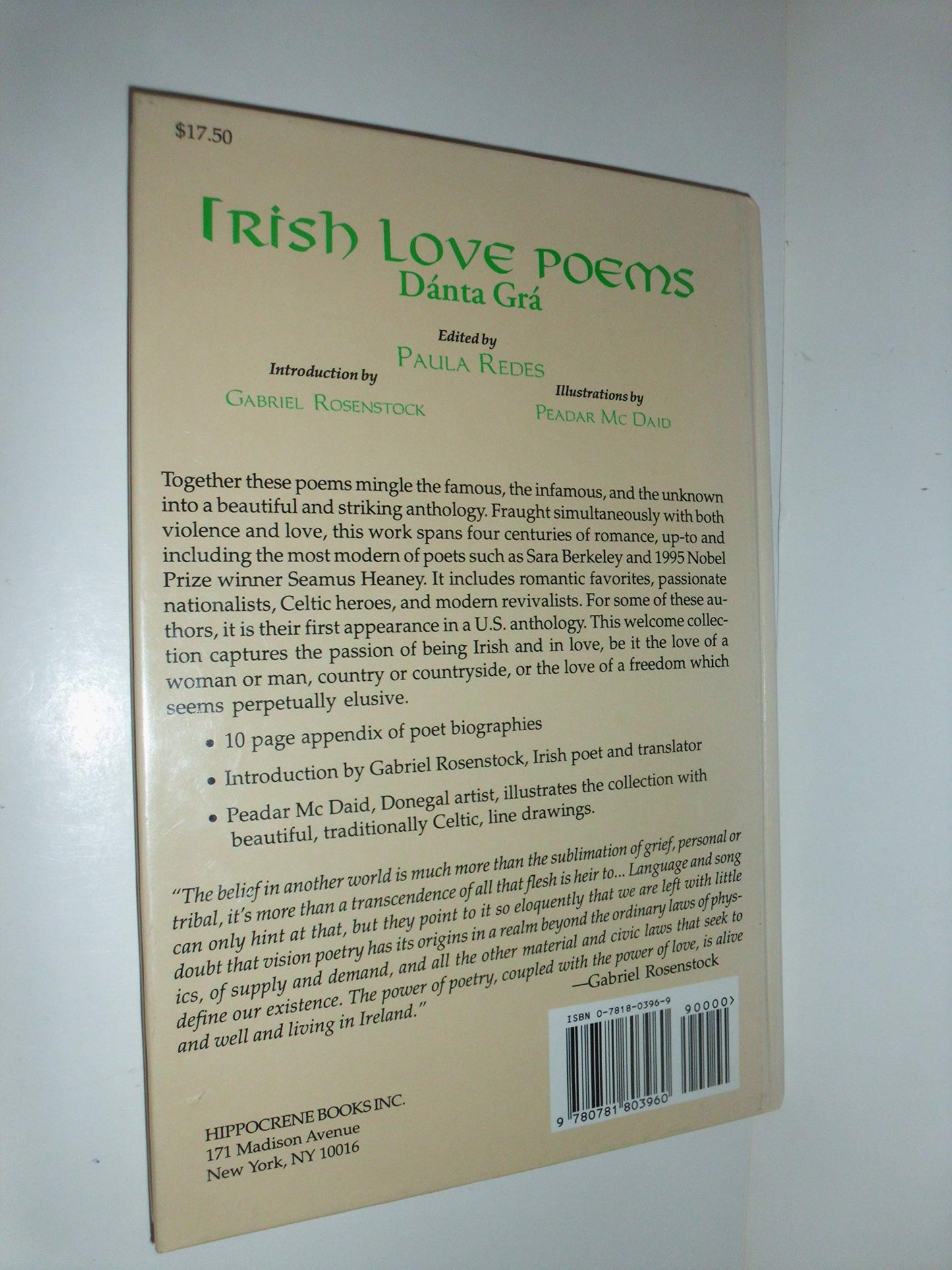 Irish Love Poems: Danta Gra