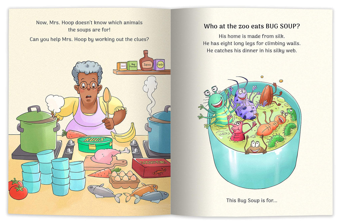 Bug Soup - Childrens Book for Ages 3-6: Boost Critical Thinking Skills & Spark Creativity With This Super Fun Zoo Animal Book For Kids - Identify and Discover Amazing Animals