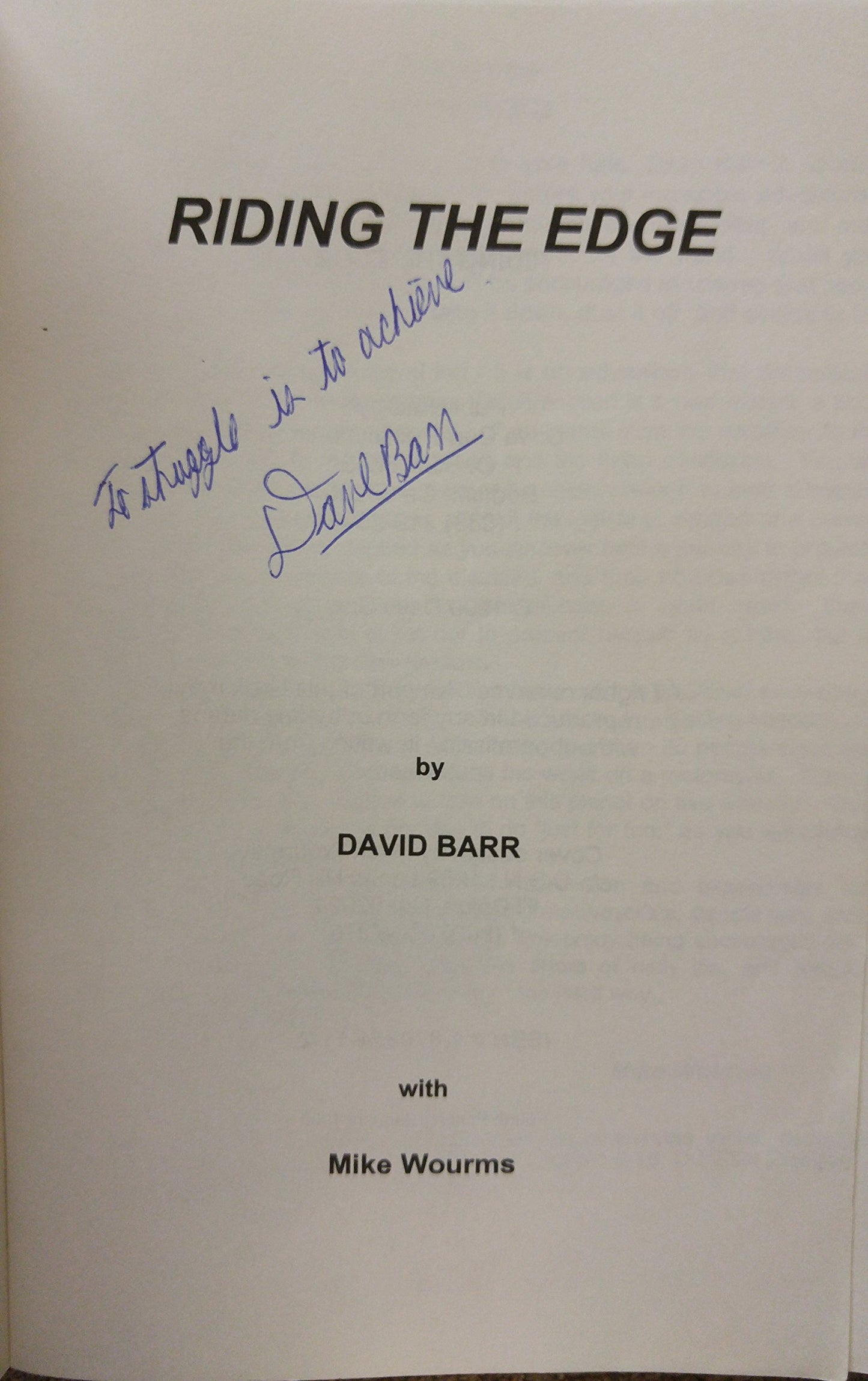 Riding the Edge by Dave Barr