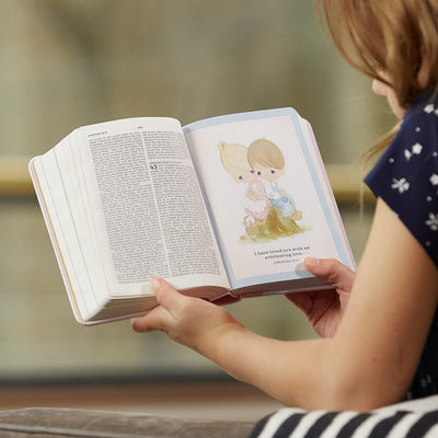 NKJV, Precious Moments Small Hands Bible, Hardcover, Teal, Comfort Print: Holy Bible, New King James Version