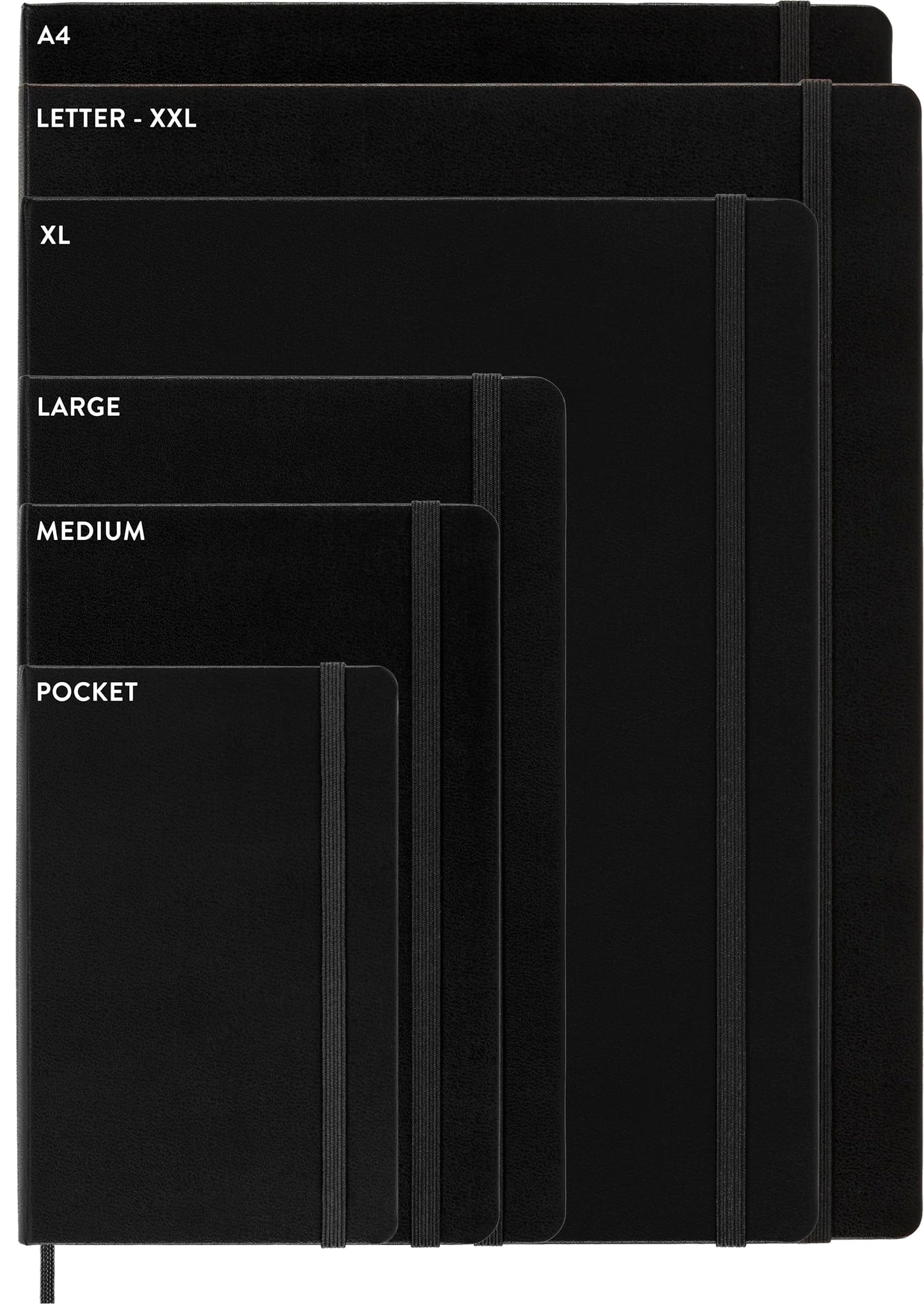 Moleskine Cahier Journal, Soft Cover, Large (5" x 8.25") Squared/Grid, Black, 80 Pages (Set of 3)