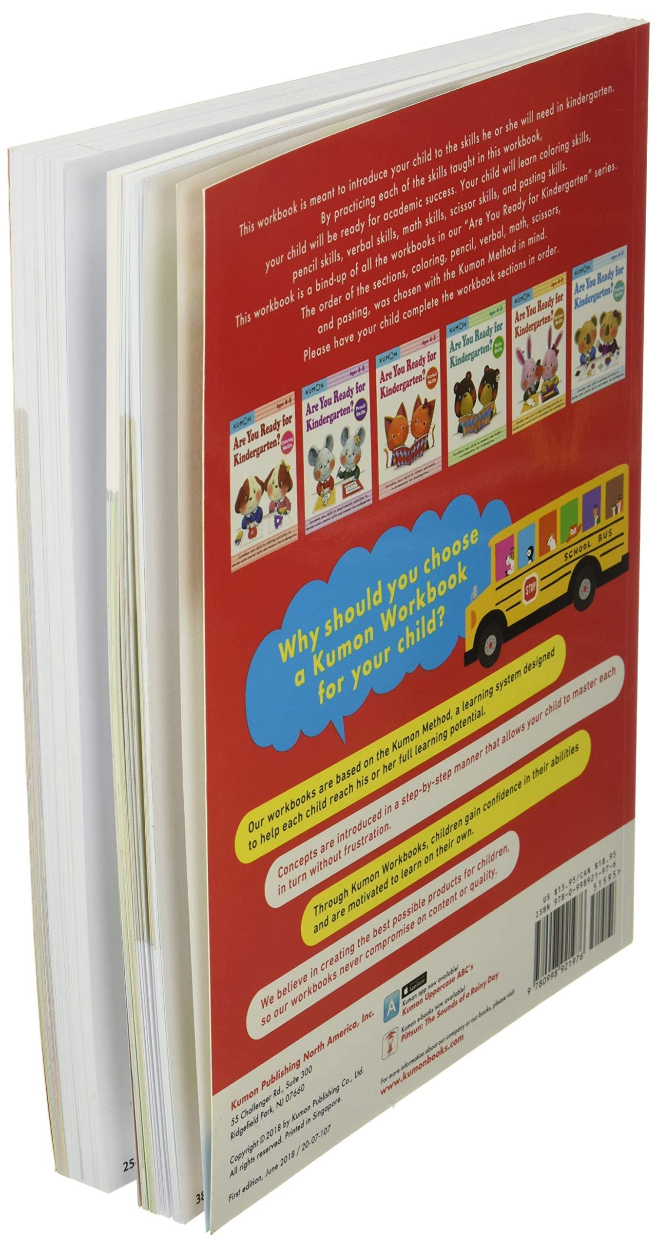 Kumon Are You Ready for Kindergarten Preschool Skills (Big Preschool Workbook), Ages 3-5, 384 pages (Arkw)
