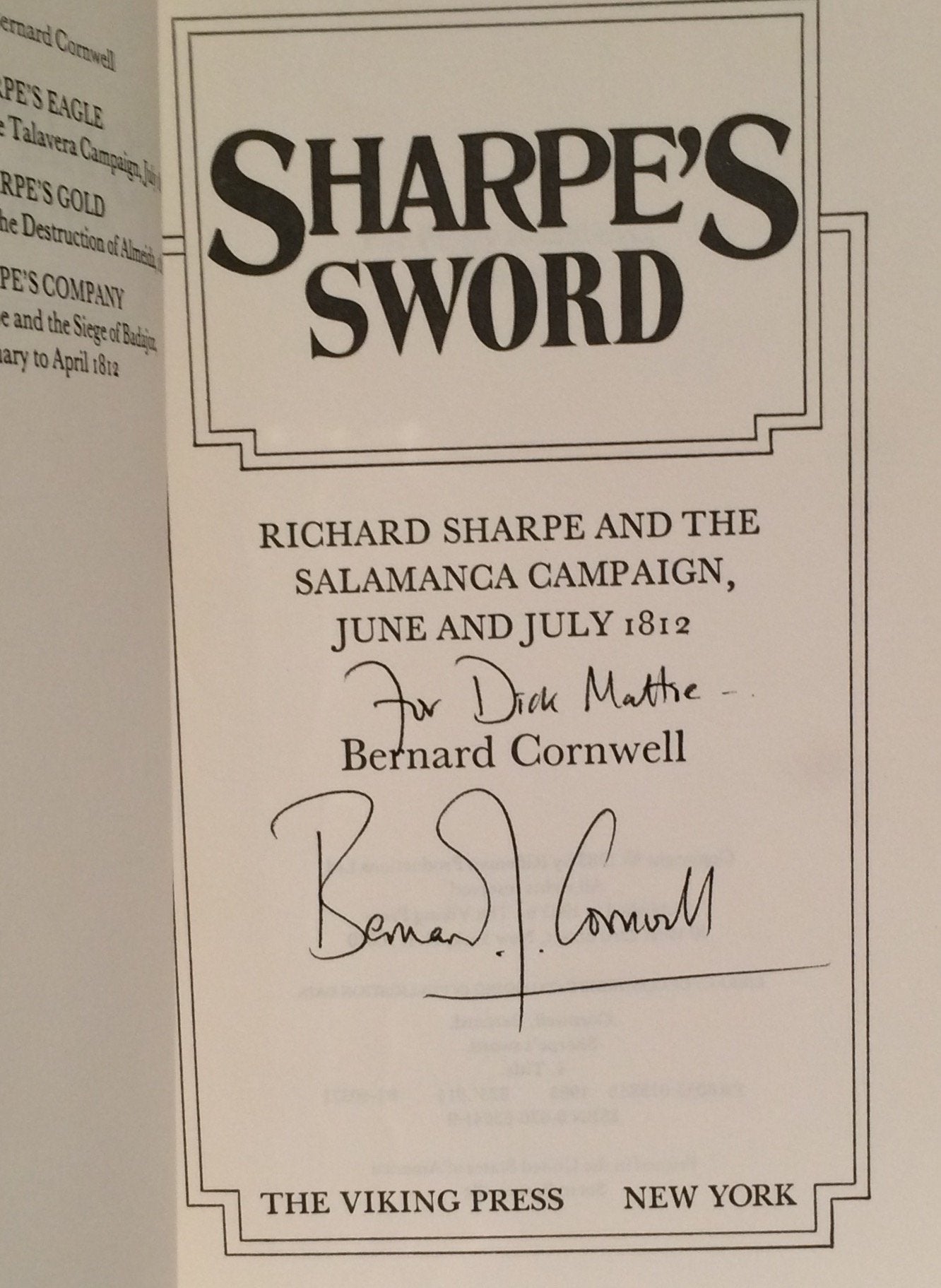 Sharpe's Sword by Cornwell, Bernard