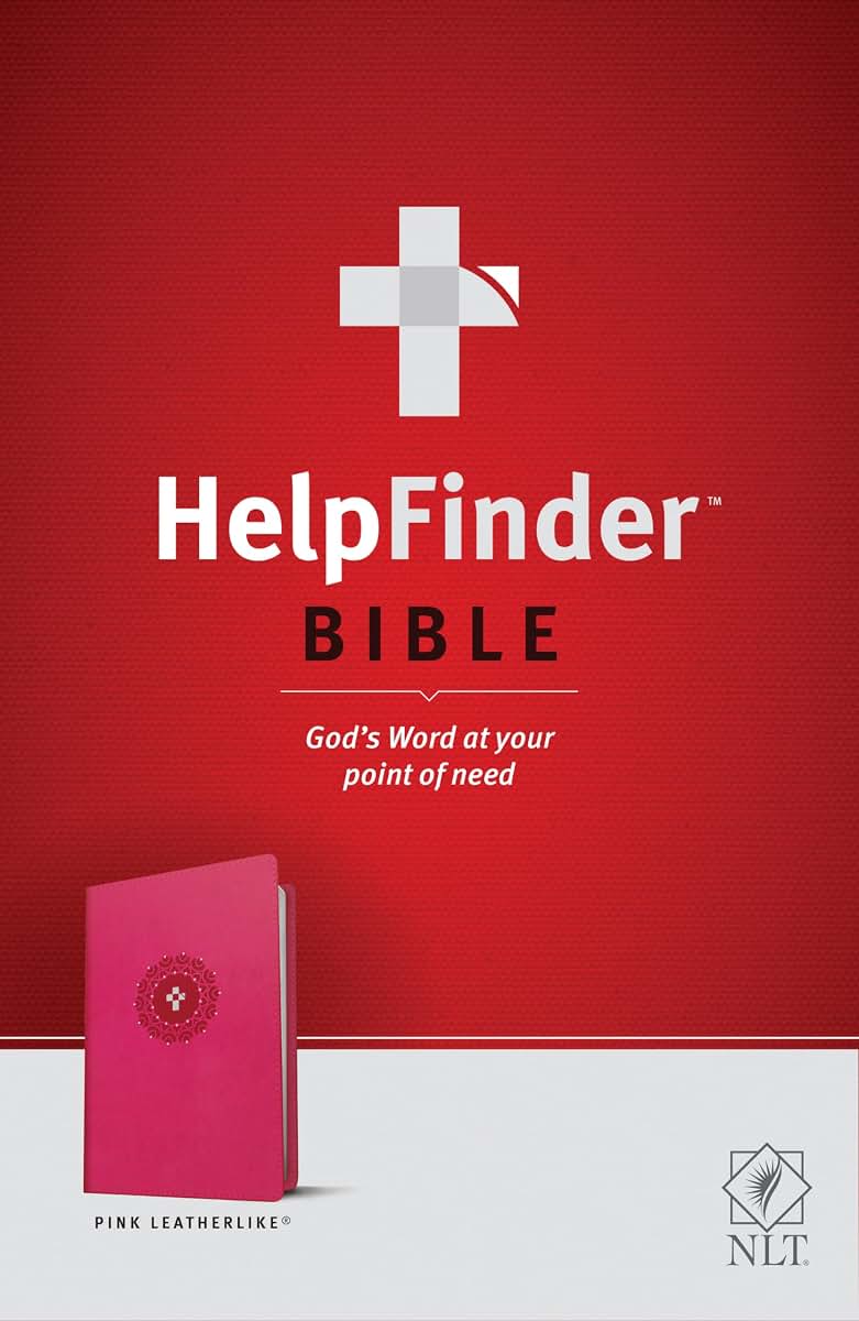Tyndale HelpFinder Bible NLT (Red Letter, LeatherLike, Pink): Gods Word at Your Point of Need