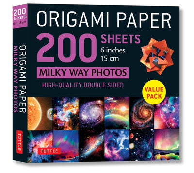 Origami Paper 200 sheets Milky Way Photos 6" (15 cm): Tuttle Origami Paper: Double Sided Origami Sheets Printed with 12 Different Photographs (Includes Instructions for 6 Projects)
