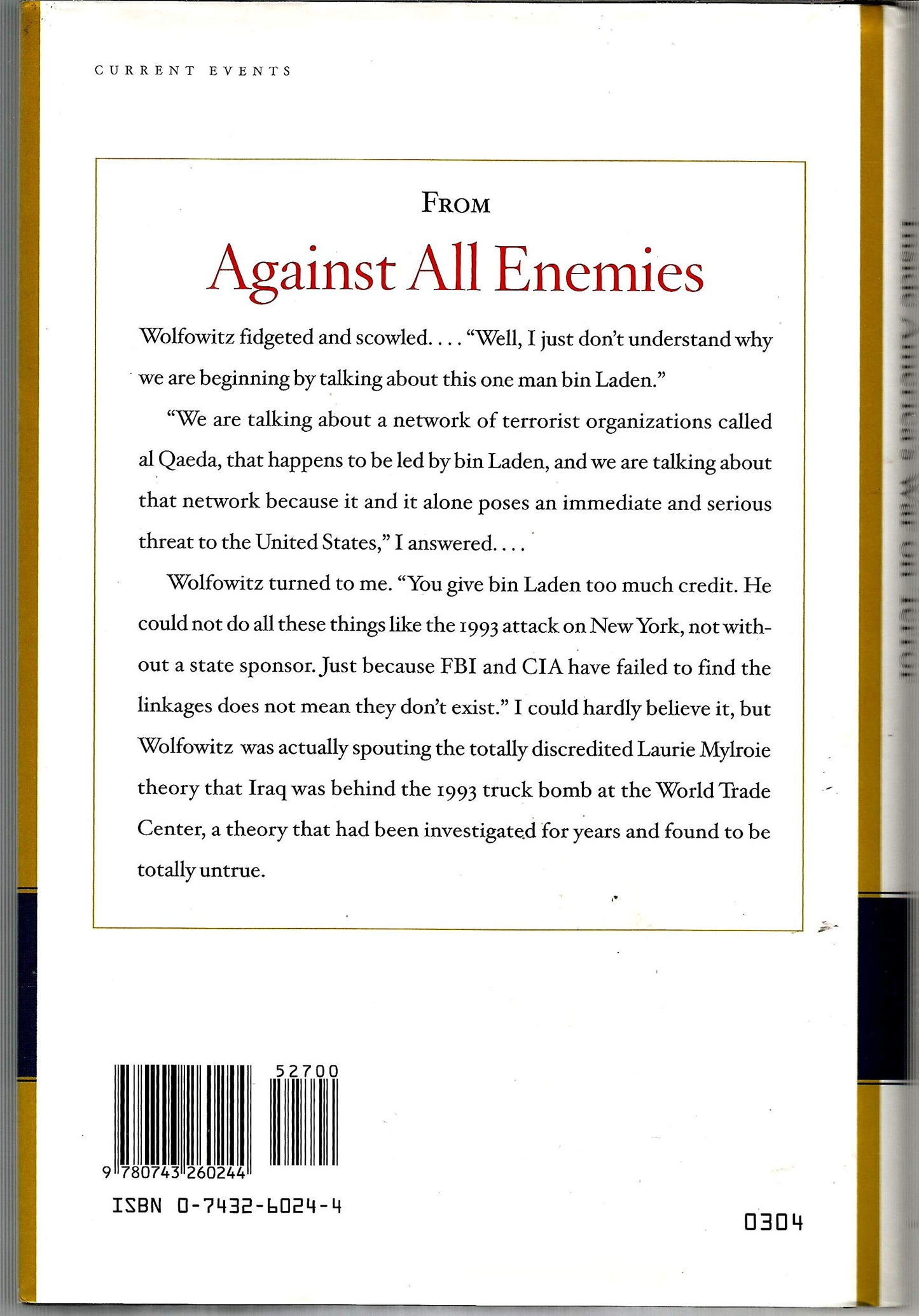Against All Enemies: Inside America's War on Terror by Richa