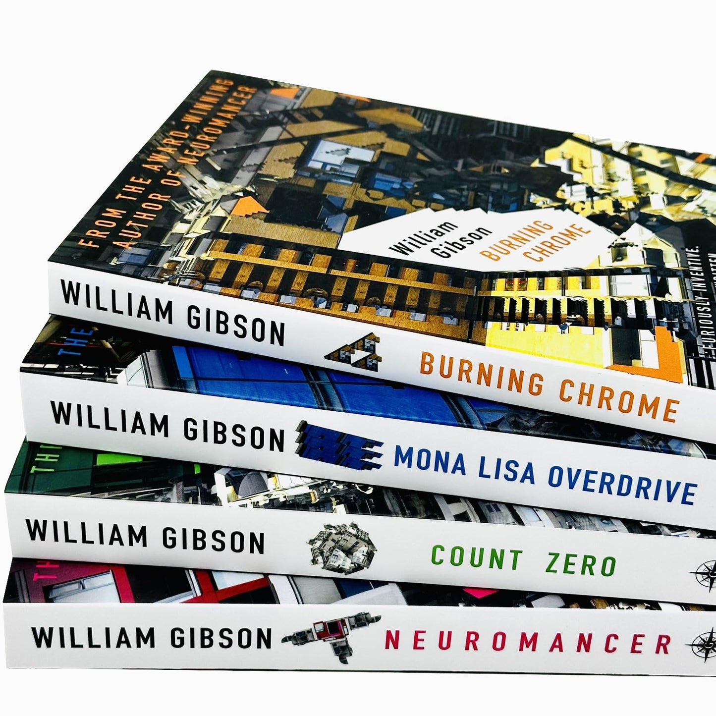 William Gibson Neuromancer Collection 4 Books Bundle (Neuromancer, Count Zero, Mona Lisa Overdrive, Burning Chrome)