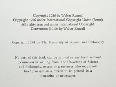 The Universal One by Walter Russell (Hardcover)